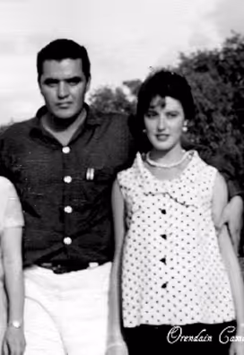 Origin picture of two people in black and white